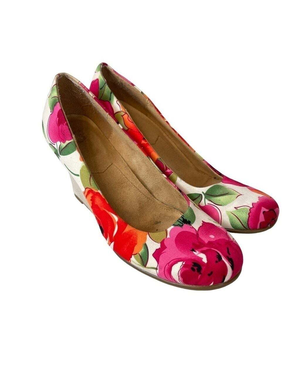 A2 by Aerosoles Plumberry Floral Wedge Heels Size 9.5 Romanticcore Spring - Picture 4 of 13
